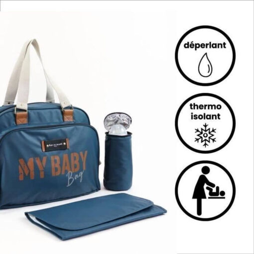 Baby op baby aan boord simpelweg babybag - oceaanblauw