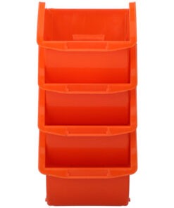 BLACK+DECKER Stapelbare Organizer Bakjes - 4 Stuks - 15 x 24 CM - Kunststof - Oranje