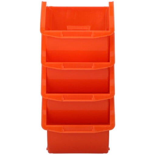 BLACK+DECKER Stapelbare Organizer Bakjes - 4 Stuks - 15 x 24 CM - Kunststof - Oranje