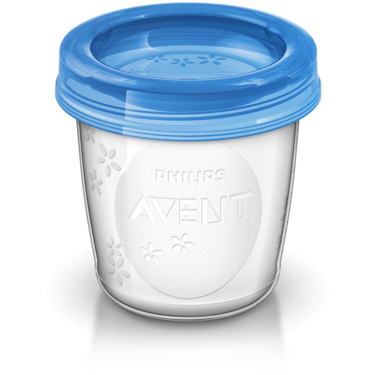 Philips Avent Bewaarbekers voor moedermelk - Lekvrije deksel - Voor in koelkast en vriezer - Beschrijfbare en stapelbare bekers - Adapters meegeleverd - 10 stuks van 180 ml - SCF618/10