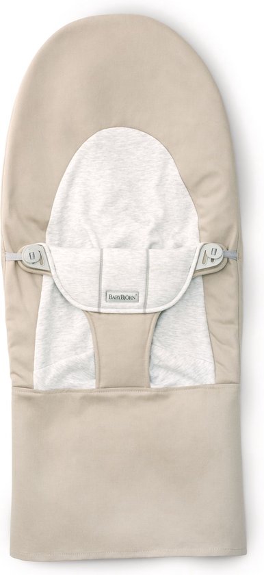 BabyBjörn Stoffen Zitting Wipstoel Balance Soft - Geweven Jersey - Beige-Grijs