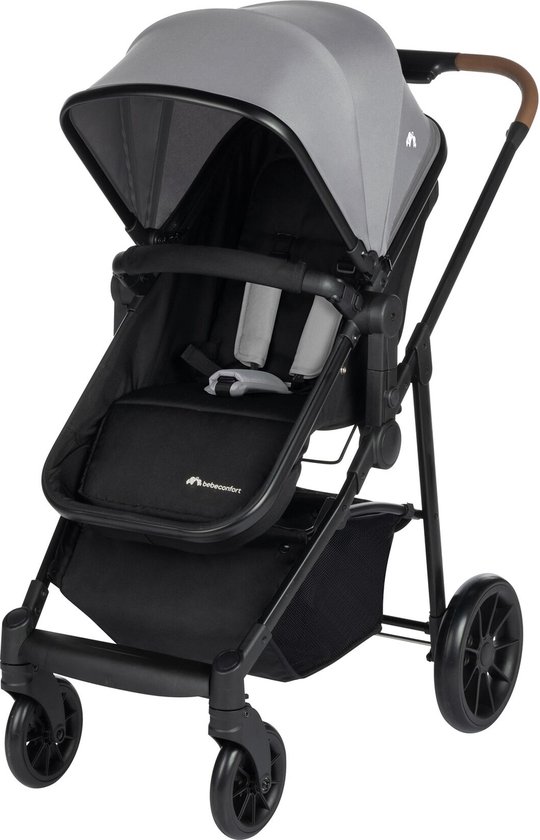 Bebeconfort Haze Trio - 3-in-1 reissysteem kinderwagen - 0-4 jaar (0-22 kg) - 2-in-1 zitgedeelte - Tinted Gray