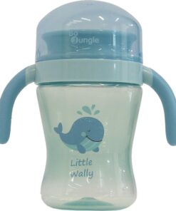 Bo Jungle - Drinkbeker kinderservies - antilekbeker 360° - 240 ml - Met handgrepen en deksel - Little Wally 360° Drinking Cup