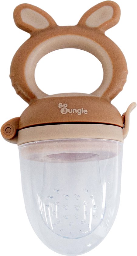 Bo Jungle - Fruit speen baby - Sabbelspeen Foxy - 3 silicone spenen en 1 fruitnetje - Foxy Fruit Feeder 4-in-1