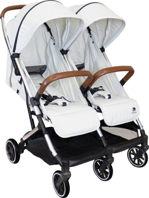 Deryan Luxe Rolo X2 Dubbele Buggy - Duo Buggy - Creme