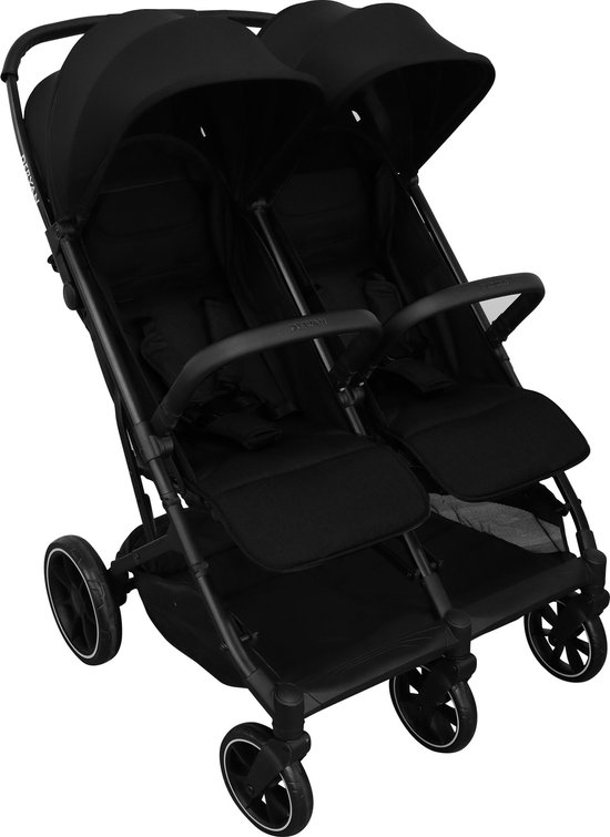 Deryan Luxe Rolo X2 XL Dubbele Buggy - Duo Buggy - Zwart