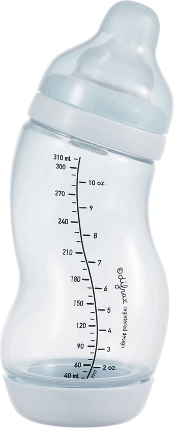 Difrax Babyfles 310 ml Wide - S-Fles - Anti-Colic - Lichtblauw - 1 stuk