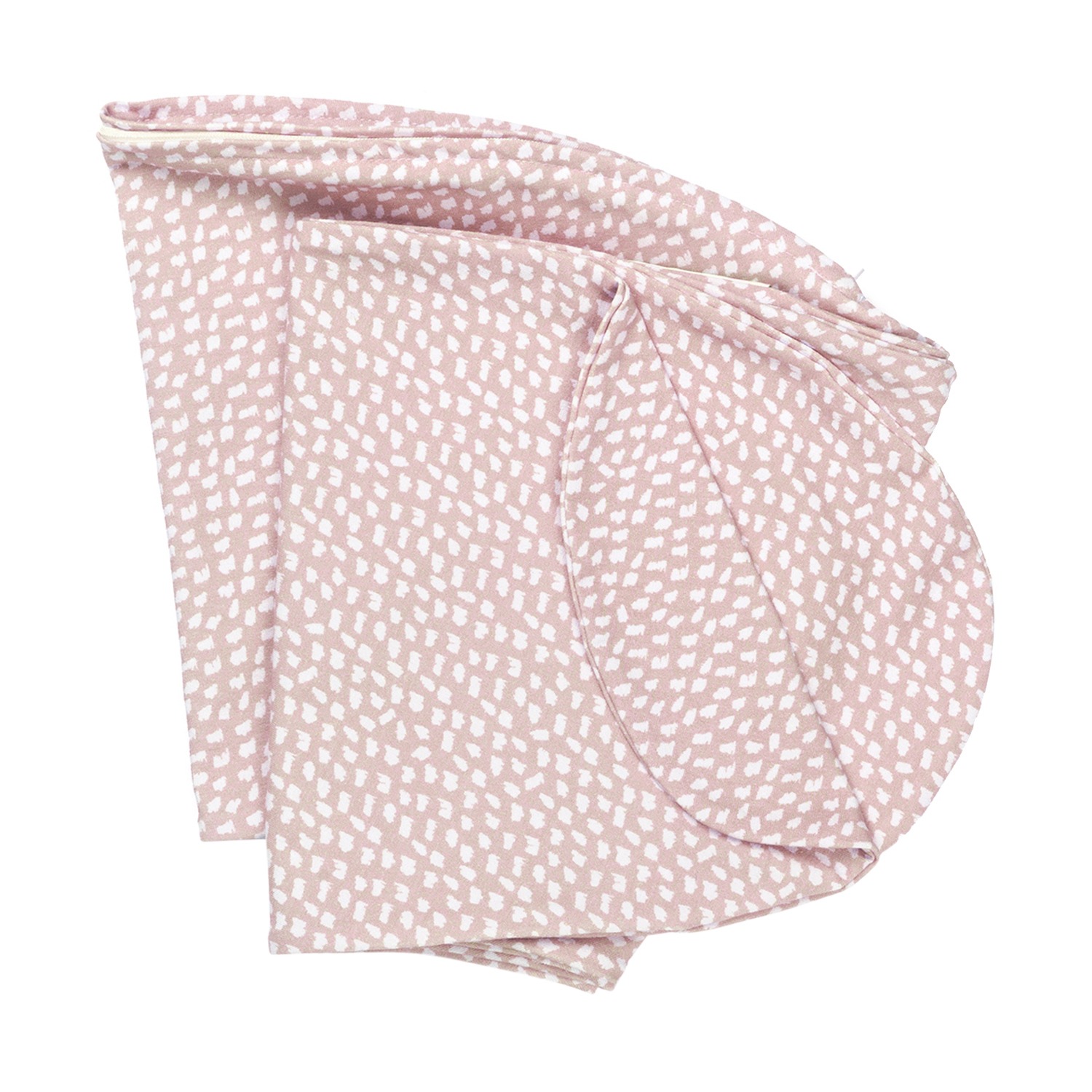 Doomoo Buddy Cover - Hoes voor Voedingskussen Buddy - Biologisch Katoen - 180 cm - Cloudy Pink