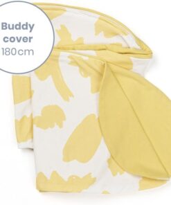 Doomoo Buddy Cover - Hoes voor Voedingskussen Buddy - Biologisch Katoen - 180 cm - Brushes Yellow