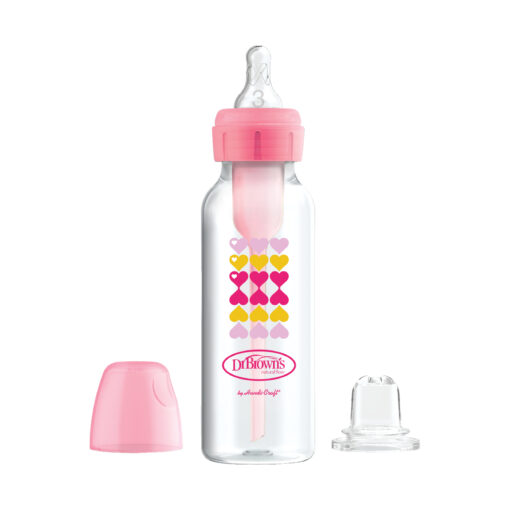 Dr. Brown’s Options+ Starter Kit Fles / Sippy Smal Roze 250 ml