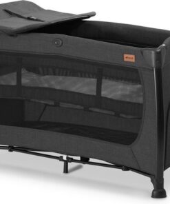 Hauck Play N Relax Center - premium campingbedje - 120 x 60 cm - Melange Black