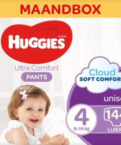 Huggies Luierbroekjes - maat 4 (9 tot 14 kg) - Ultra Comfort - unisex - 144 stuks - Maandbox