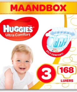 Huggies luiers - Maat 3 (4 tot 9 kg) - 168 stuks - Voordeelverpakking