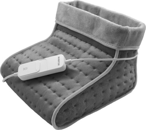 Inventum HZ46G - Elektrische voetenwarmer - 30 x 30 x 23 cm - Tot maat 46 - 90 min. timer - Wasbaar - Fleece - Grijs