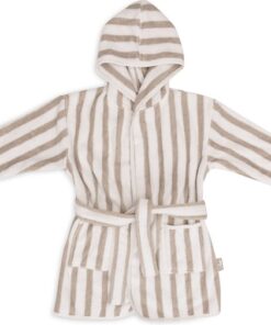 Jollein Badjas 1-2 jaar Stripe Terry - Olive Green - GOTS