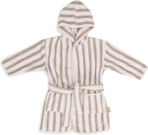 Jollein Badjas 1-2 jaar Stripe Terry - Olive Green - GOTS