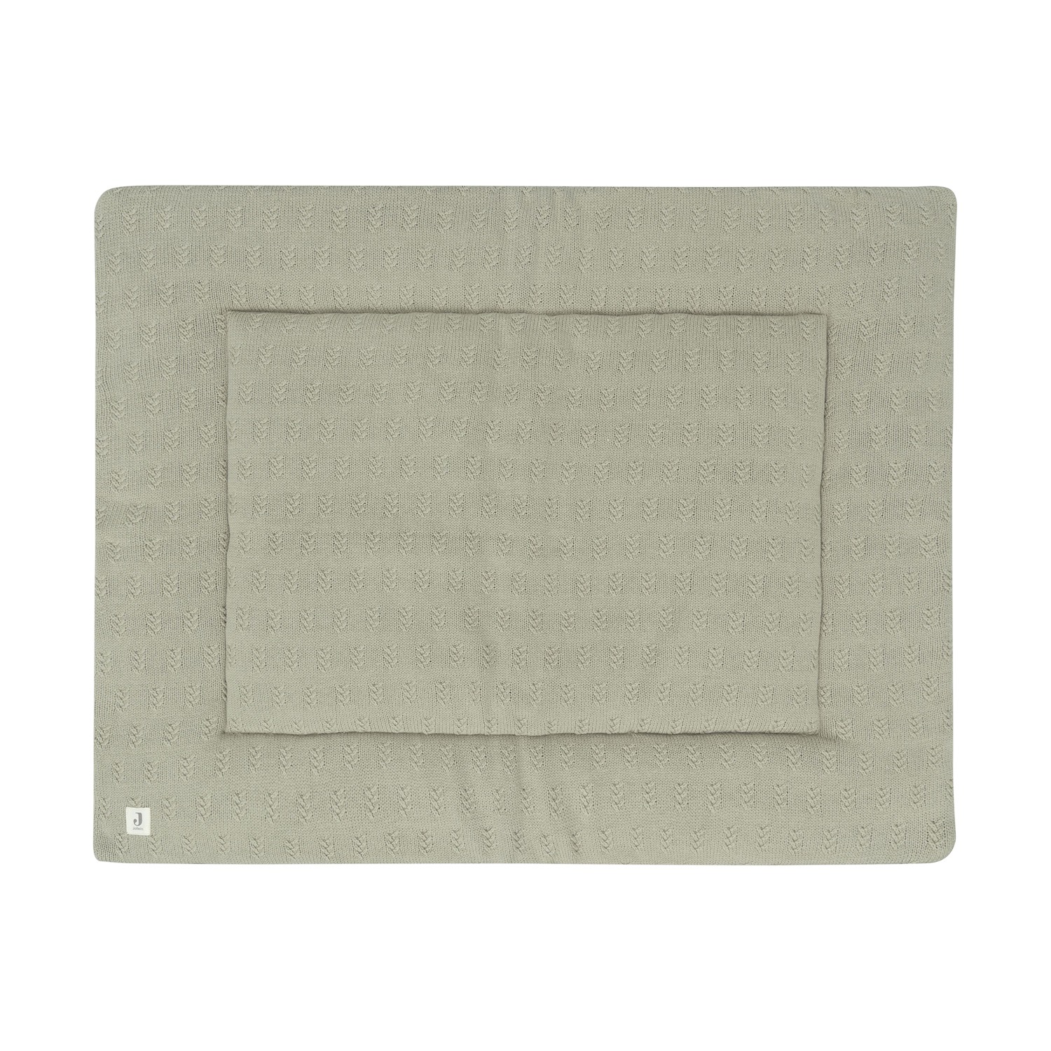 Jollein Grain Knit Boxkleed - 75 x 95 cm - Olive Green