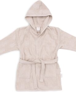 Jollein x Nijntje - Baby Badjas Badstof 3-4 Jaar - Badjas Kinderen met Capuchon - Miffy Jacquard - Nougat