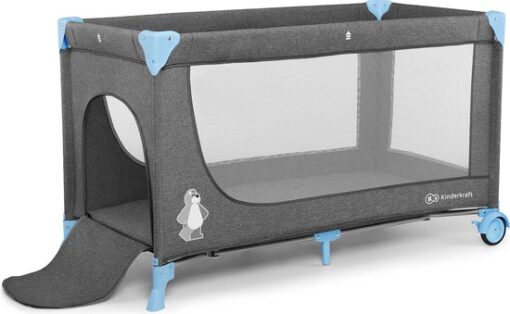 Kinderkraft JOY - Reisbedje - Box - Campingbedje - inklappen - Bleuw