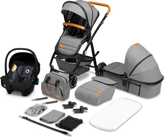 Lionelo Amber 3in1 - Kinderwagen - XXL SET - incl. autostoel - 0-22kg