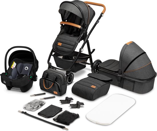 Lionelo Amber 3in1 - Kinderwagen - XXL SET - incl. autostoel - 0-22kg