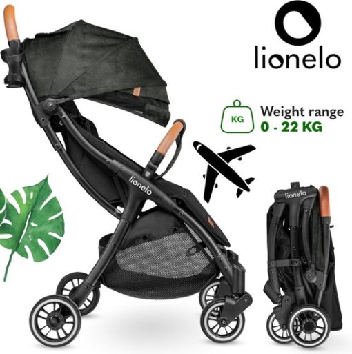 Lionelo Buggy Julie One - Kinderwagen Premium - Automatisch opvouwen - Wandelwagen tot 22 kg - Comfortabele zitje