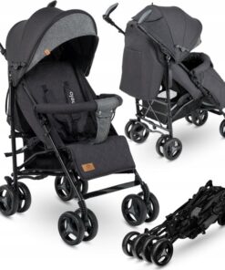 Lionelo Irma - Buggy - Wandelwagen- Lichte 7kg - tot 15 kg - Geveerde wielen - 360° - tot 5 jaar - Opbergmand - Verstelbare handgreep - Snel inklapsysteem - Compact formaat