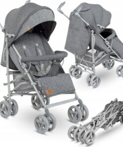 Lionelo Irma - Buggy - Wandelwagen- Lichte 7kg - tot 15 kg - Geveerde wielen - 360° - tot 5 jaar - Opbergmand - Verstelbare handgreep - Snel inklapsysteem - Compact formaat