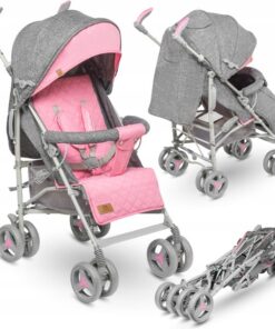 Lionelo Irma - Buggy - Wandelwagen- Lichte 7kg - tot 15 kg - Geveerde wielen - 360° - tot 5 jaar - Opbergmand - Verstelbare handgreep - Snel inklapsysteem - Compact formaat