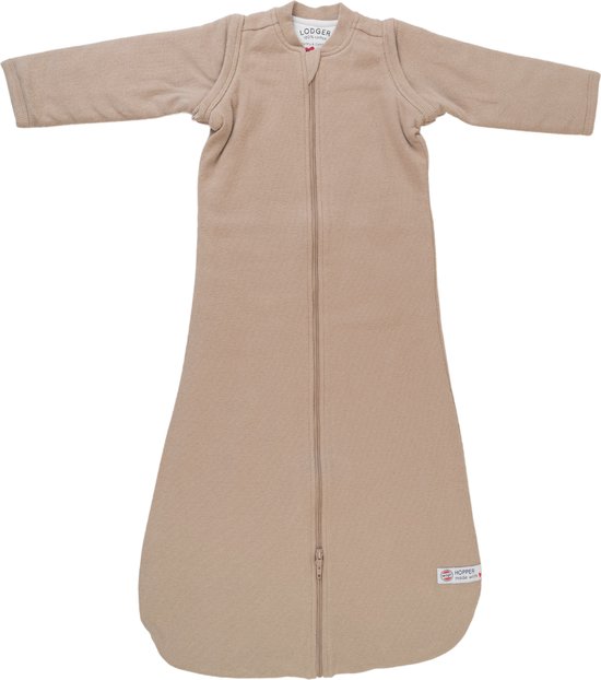 Lodger Winterslaapzak baby afritsbare mouwen - Unieke rits - 98cm - Beige