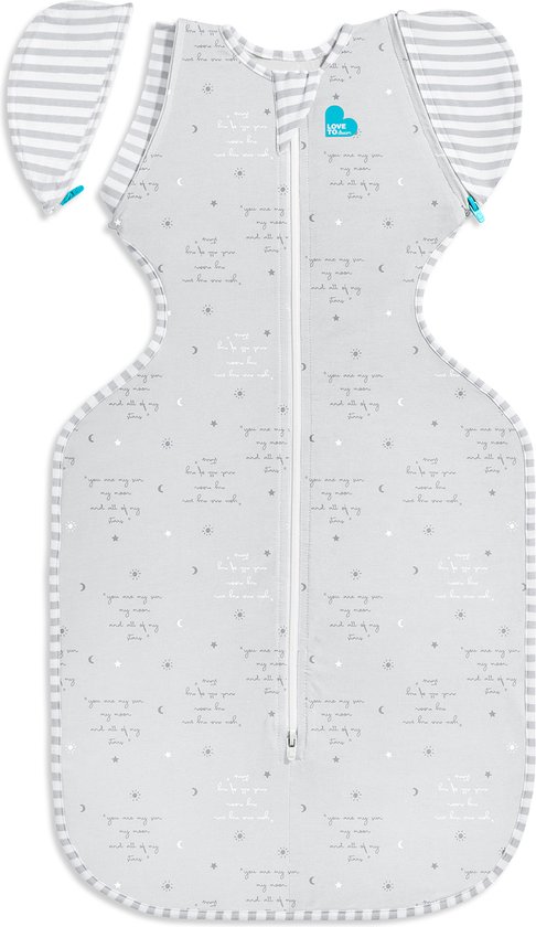 Love to Dream™ Babyslaapzak Swaddle Up™ - Inbakeren afbouwen - Baby 6-9 maanden - 8.5-11 kg - Zomer - Grijs