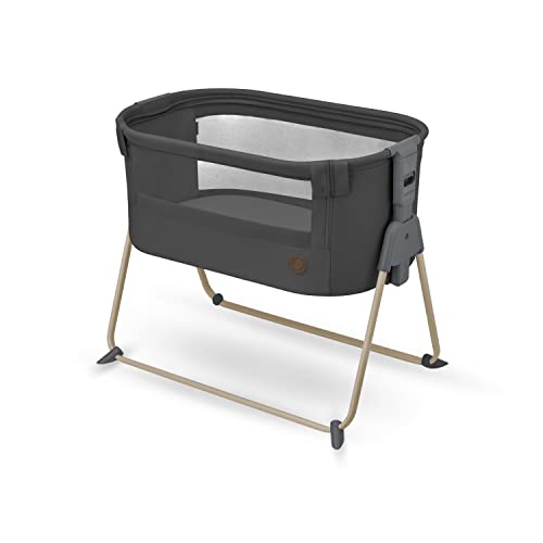 Maxi-Cosi Tori 2-in-1 co-sleeper, Slaapkamerwieg, Ultracompact inklapbaar, Licht, 5 hoogtestanden, Draagbare co-sleeper met ademende netstof, 0 - circa 6 maanden, 0-9 kg, Beyond Graphite