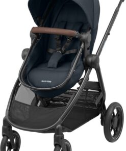 Maxi-Cosi Zelia³ kinderwagen - Essential Graphite (zwart frame + bruin leer)