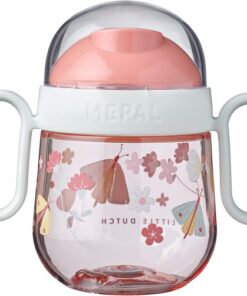 Mepal Mio antilekbeker 2.0 – 200 ml – Makkelijk vast te houden – Kinderservies – Flowers & Butterflies