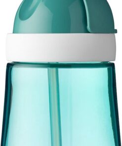 Mepal Mio rietjesbeker – 300 ml – Makkelijk vast te houden – Kinderservies – Deep turquoise