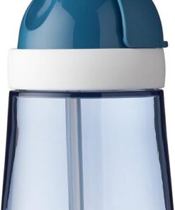 Mepal Mio rietjesbeker – 300 ml – Makkelijk vast te houden – Kinderservies – Deep blue