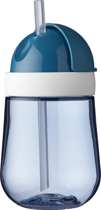 Mepal Mio rietjesbeker – 300 ml – Makkelijk vast te houden – Kinderservies – Deep blue