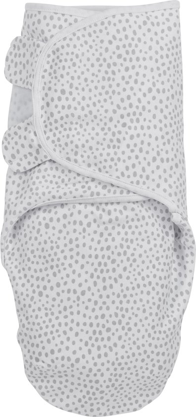 Meyco Baby Cheetah swaddlemeyco inbakerdoek - light grey - 0-3 maanden