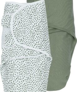 Meyco Baby Cheetah/Uni swaddlemeyco inbakerdoek - 2-pack - forest green - 0-3 maanden