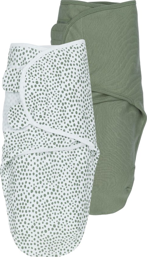 Meyco Baby Cheetah/Uni swaddlemeyco inbakerdoek - 2-pack - forest green - 0-3 maanden