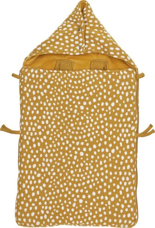 Meyco Baby Cheetah voetenzak - honey gold - 40x82cm