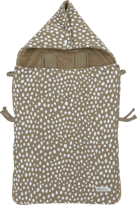 Meyco Baby Cheetah voetenzak - taupe - 40x82cm