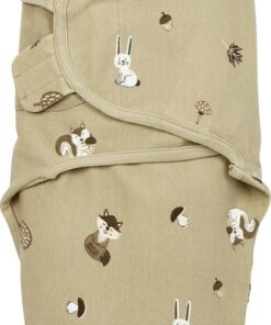 Meyco Baby Forest Animals swaddlemeyco inbakerdoek - sand - 0-3 maanden