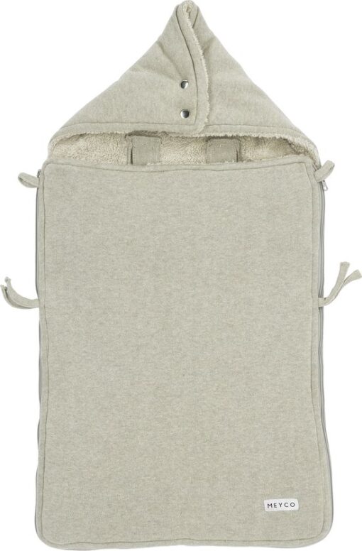 Meyco Baby Knit Basic voetenzak - sand melange - 40x82cm