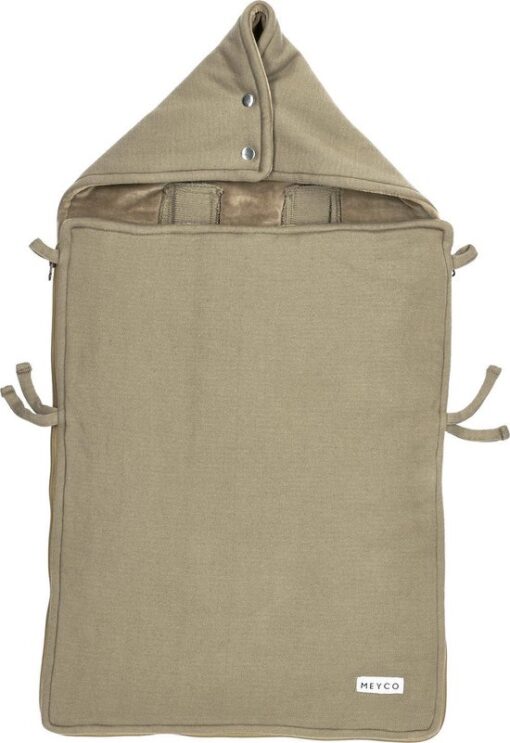 Meyco Baby Knit Basic voetenzak - taupe - 40x82cm