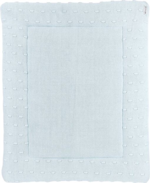 Meyco Baby Knots boxkleed - light blue - 77x97cm