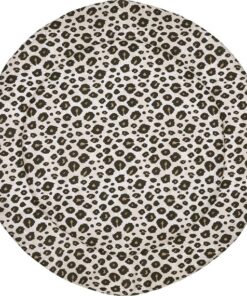 Meyco Baby Leopard boxkleed rond - sand melange - ⌀95cm