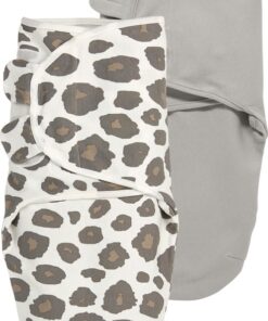 Meyco Baby Panter/Uni swaddlemeyco inbakerdoek - 2-pack - neutral/grey - 4-6 maanden