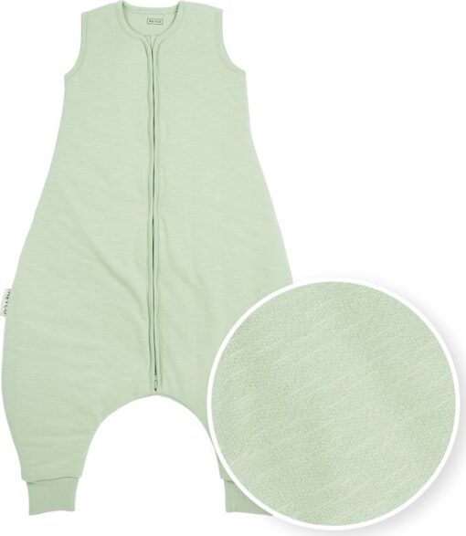 Meyco Baby Slub baby winter slaapoverall jumper - soft green - 80cm