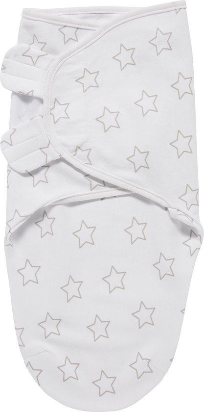 Meyco Baby Stars swaddlemeyco inbakerdoek - grey - 0-3 maanden